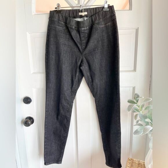 New Eileen Fisher elastic waist, leggings faded black skinny jeans - Picture 1 of 8